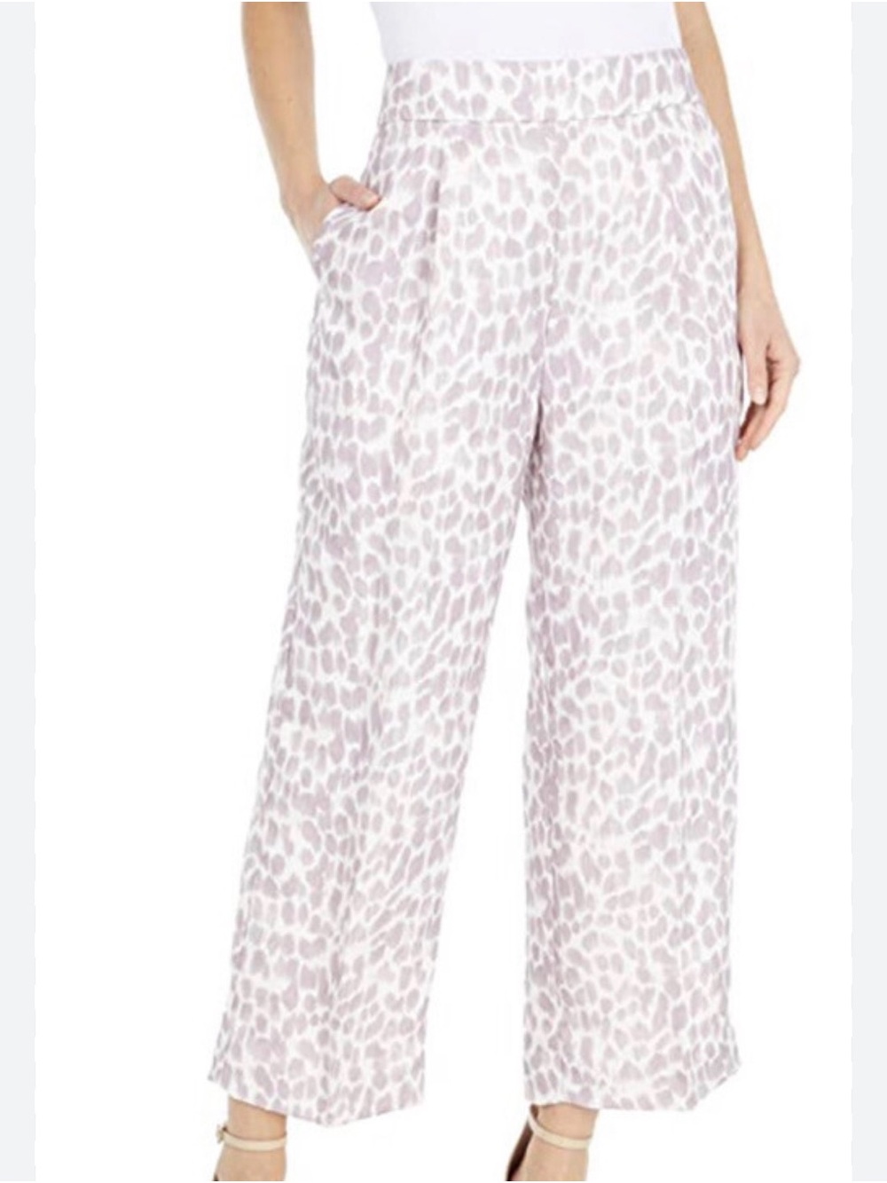 J. Crew Lavender & Cream Leopard Pants